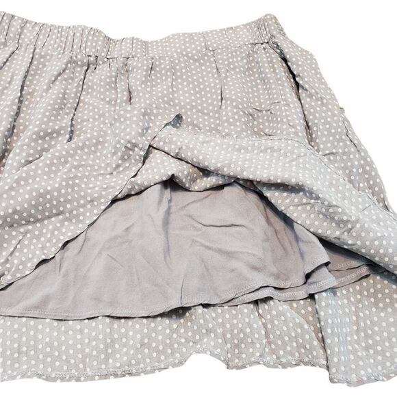 Maison Jules Skirt Size XL A-Line Skirt Polka Dots Women's Skirt Two Front Pocke - Picture 3 of 5